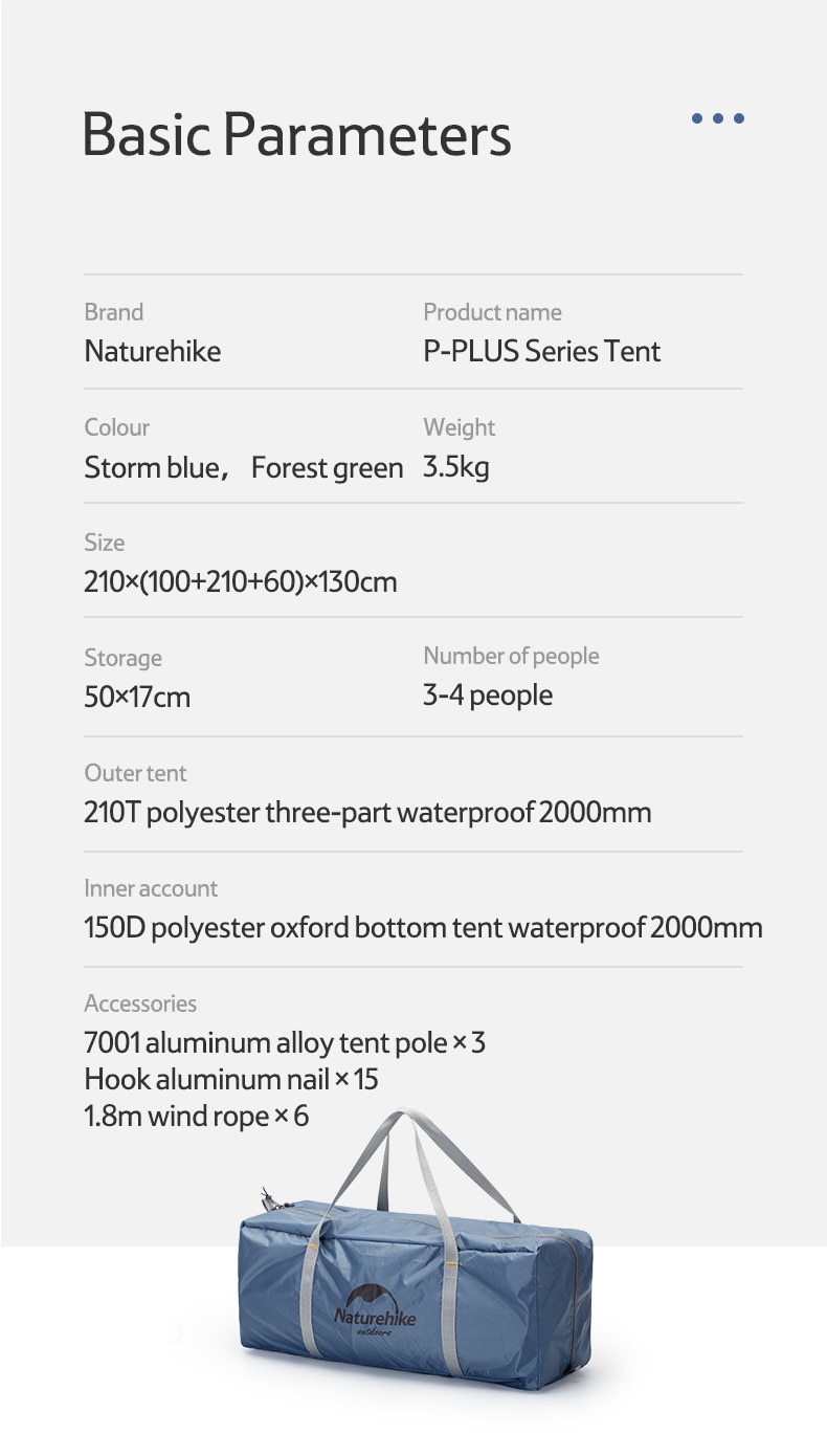 Lều Cắm Trại Naturehike P-Plus Cho 3-4 Người Dã Ngoại 9 426871666 1