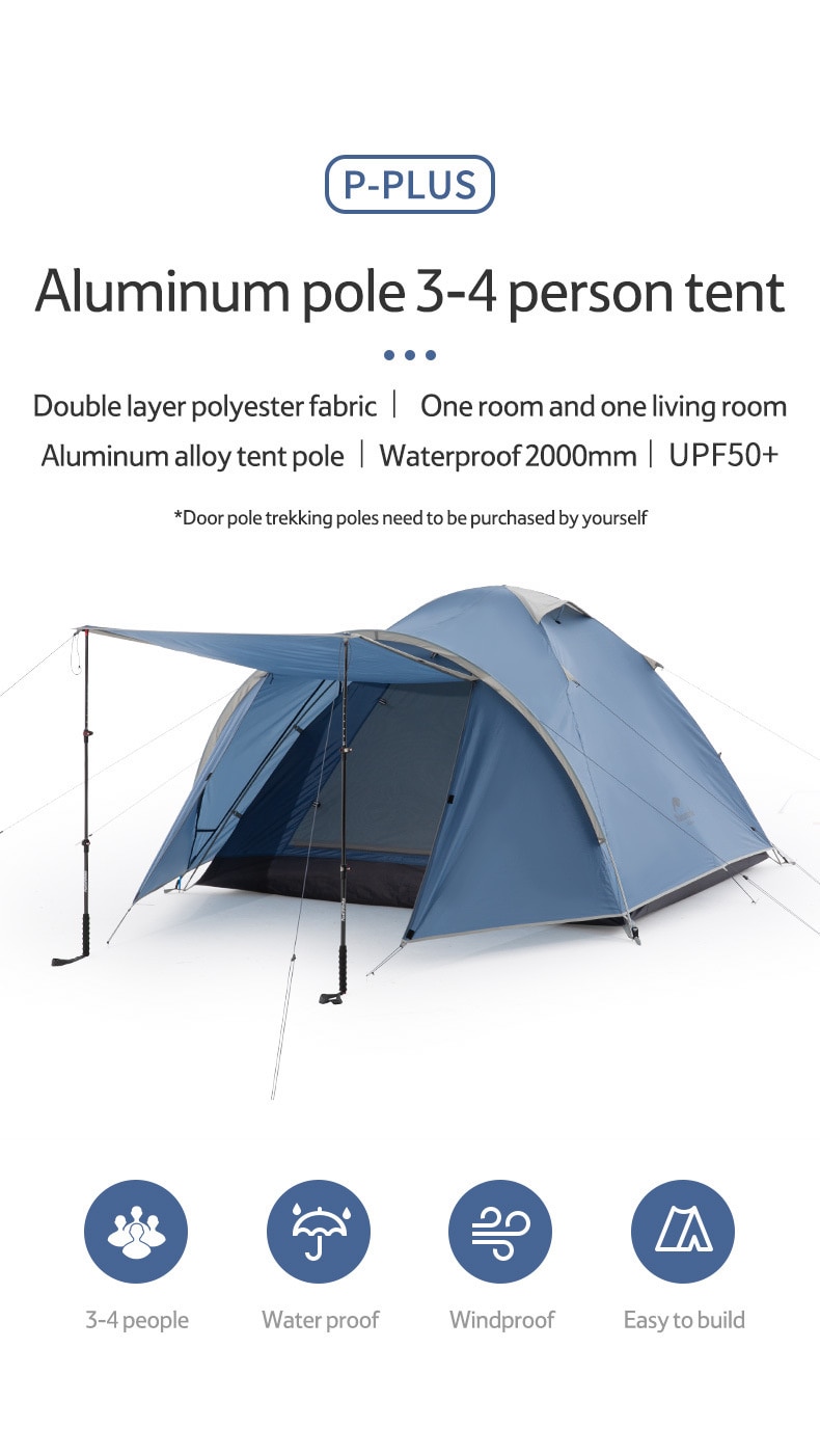 Lều Cắm Trại Naturehike P-Plus Cho 3-4 Người Dã Ngoại 2 686679984 1
