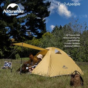 Lều Cắm Trại 2-3-4 Người Naturehike P-Series Chống Mưa Chống Nắng UPF50+