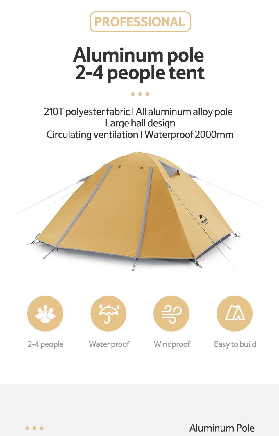 Leu Cam Trai 2 3 4 Nguoi Naturehike P Series Chong Mua Chong Nang Upf50 6